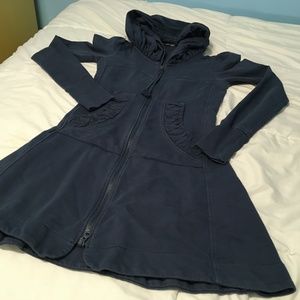 Prairie Underground Navy Blue Long Cloak Hoodie XS